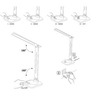 Lampa biurkowa Led TOLEDO Czarna