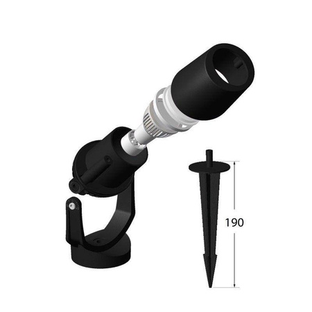 Oprawa MINITOMMY SPIKE czarny X LED GU10 4,5W 4000K