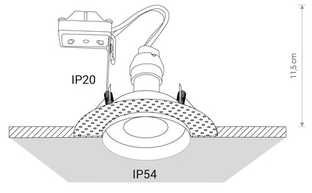Nowodvorski Lampa punktowa podtynkowa ECHO