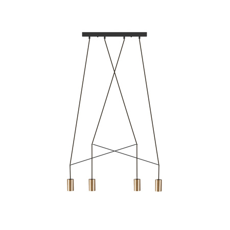 Nowodvorski Lampa wisząca czarna mosiądz IMBRIA
