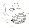 Kinkiet czarny klosz miedziany lampa E14 40W Neria 