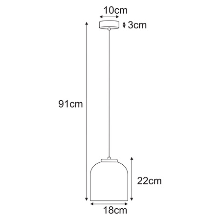 Lampa wisząca z dekoracyjnym kloszem K-5630 z serii INGA