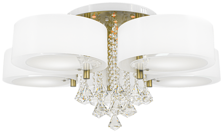 Lampa sufitowa Antila plafon 5xE27 LED z pilotem złota