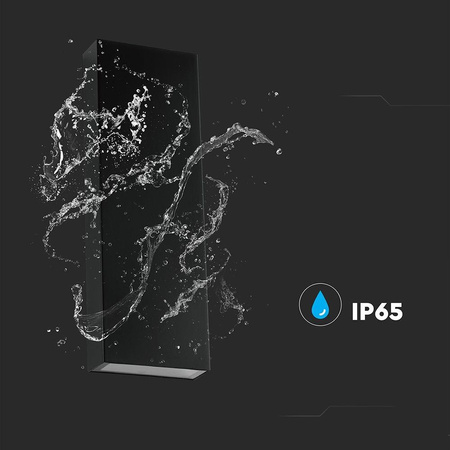 Kinkiet Ścienny V-TAC 8W LED Czarny IP65 85x250mm VT-91008 4000K 1120lm