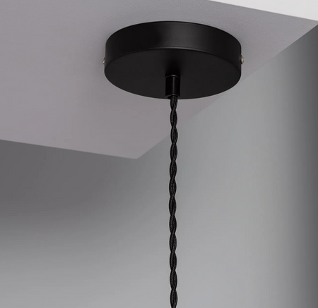 Rattanowa Lampa wisząca pleciona E27 czarna naturalna Boho