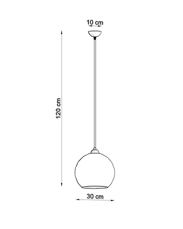 Lampa wisząca BALL błękitna