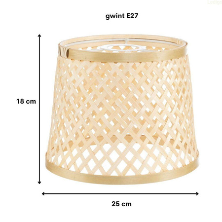 Klosz BOHO bambusowy walec 25cm TH2B