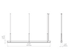 Kluś Lampa wisząca LED Tulip TU BEAM ZW L=1971mm, mikropryzma liniowa, 46W, 3000K, DALI, CZARNY