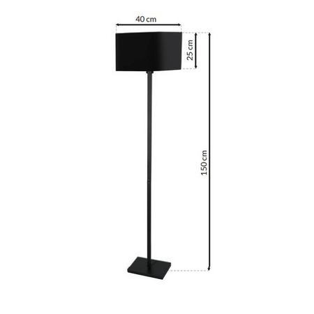 Lampa stojąca NAPOLI BLACK/GOLD 1xE27 czarny złoty