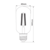Żarówka FILAMENT LED T40 tubka E27 6W 450lm 3000K