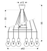 Lampa wisząca biała matowa 6xE27 dwuobwodowa Alto Candellux 36-70920