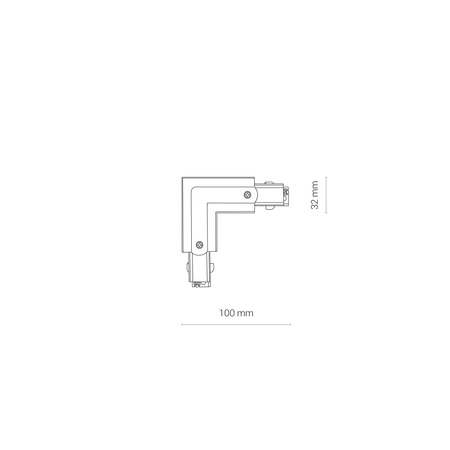 Nowodvorski Złączka czarna CTLS POWER L CONNECTOR LEFT L-L 