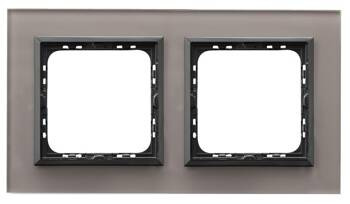 Ramka podwójna Ospel Sona Szare Szkło