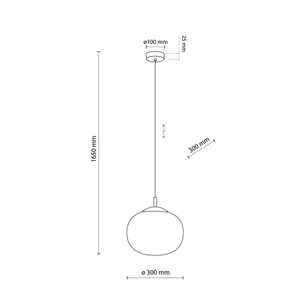 Lampa wisząca VIBE White 1xE27 300