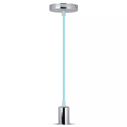 Oprawa Zwieszana V-TAC Chrom Metal Jasno Niebieski przewód VT-7338-LB 5 Lat Gwarancji