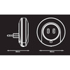 Lampka nocna wtykowa LED 0.4W 15lm z czujnikiem zmierzchu i gniazdem 2xUSB