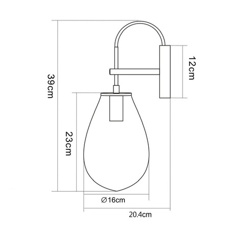 Fondi kinkiet LP-1214/1W