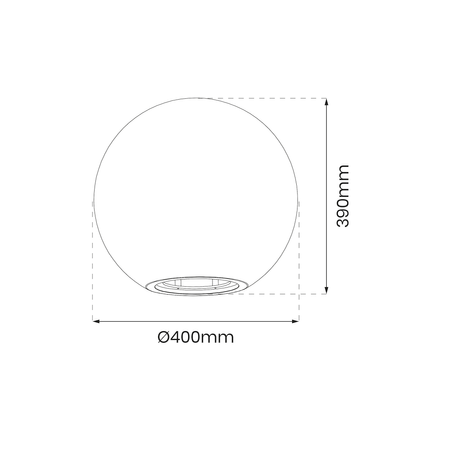Kula Ogrodowa Globo lampa 1xE27 biała 40cm