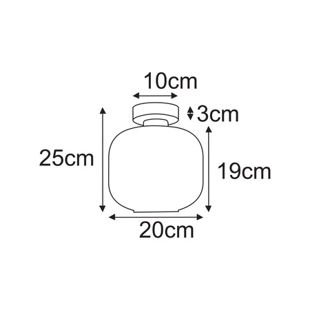 Lampa sufitowa z kloszem w kolorze białym K-5642 z serii SPARTA
