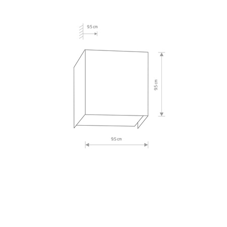 Nowodvorski Kinkiet grafitowy CUBE 