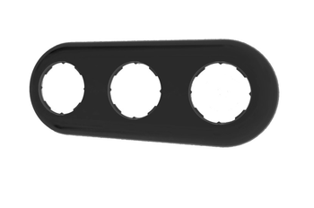 Ramka potrójna  PROSTA do gniazd Retro czarna