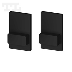 Komplet zaślepek bocznych czarnych P10-3 pełne (1 szt. z otworem, 1 szt bez otworu) (nr kat 7710303)