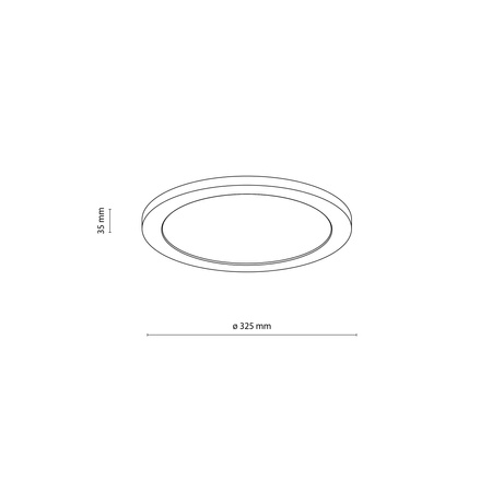 Plafon Aqua Wood Buk 30cm 24W LED drewniany