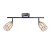 Shiba lampa sufitowa listwa chromowy 2x15w g9 klosz bezbarwny