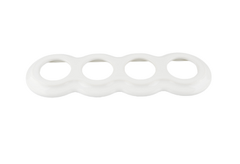 Ramka ceramiczna poczwórna bałwanek biała