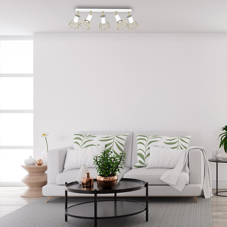 Lampa sufitowa DANTE White/Gold 5xGU10