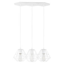 Tk Lighting DIAMOND WHITE lampa wisząca 3xE27