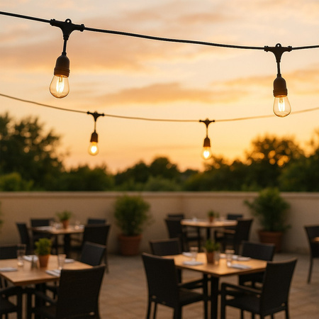 Girlanda zewnętrzna Summer Time 6,6m S14 Filament 2200K 36V 10xE27 IP44