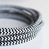 Przewód w oplocie kabel dekoracyjny ZEBRA 2x0,75