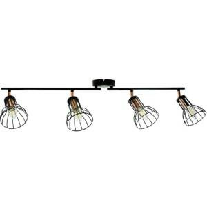 Lampa ruchoma ścienno-sufitowa SOFIA-4 czarna+miedź E14x4