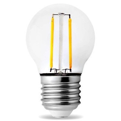 Żarówka E27 6W G45 filament kulka 6500K zimna