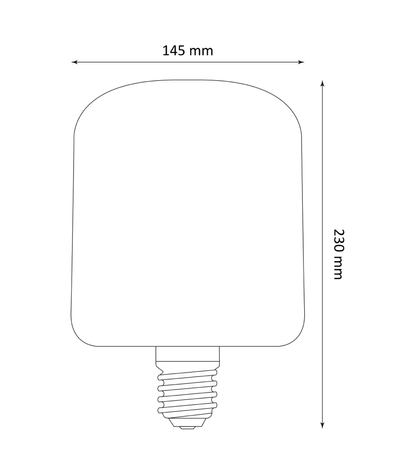 Żarówka dekoracyjna LED E27 FILAMENT JP142 4W Vintage Smoky duża kula