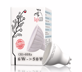 Żarówka LED GU10 CCD 6W=50W Zimna EL