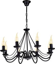 Czarna lampa wisząca w stylu rustykalnym K-3992 z serii BARTEZ