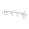 Kinkiet Led Kwadrat Czarny 14W 4000K