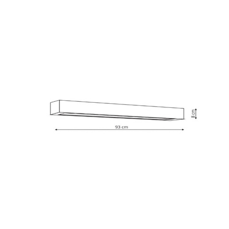 Ibros kinkiet bialy duzy z IP44 3000K  GS-LWA-12W 3000K WH