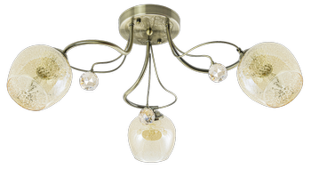 Lampa sufitowa Blanka 3xE27 mosiądz