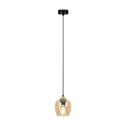Lampa wisząca z bursztynowym kloszem K-5605 z serii TULA