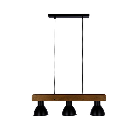 Lampa wisząca Candellux Vario 33-73471 3xE27 czarna drewniana