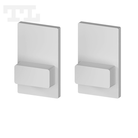 Komplet zaślepek bocznych szarych P10-3 pełne (1 szt. z otworem, 1 szt bez otworu) (nr kat 7710301)