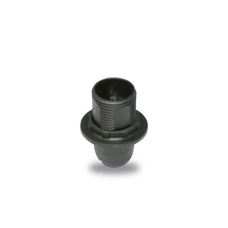 Oprawka E14 Czarna z kołnierzem tworzywo ELEKTRO