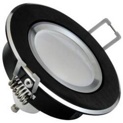 Oprawa podtynkowa LED SUN OLAL-IO84WWB2-250 3in1 okrągła czarna szczotkowana