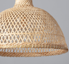 Rattanowa Lampa wisząca pleciona E27 naturalna Boho 38cm