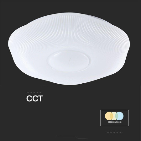 Plafon V-TAC 20W/40W PLUM fi.40cm CCT Pilot TIMER VT-8561 3000K-6500K 4000lm