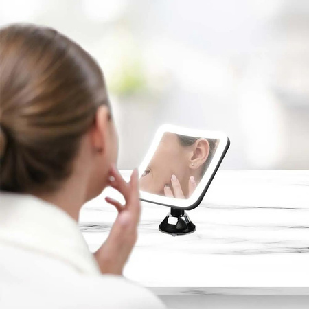 Lustro Przenośne V-TAC 3,2W LED Łazienka Makijaż 4xAAA fi.17CM Chrom VT-7573 6400K 30lm