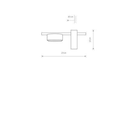 Nowodvorski Kinkiet metalowy czarny PILLS